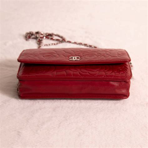 chanel camellia flap wallet|chanel red wallet on chain.